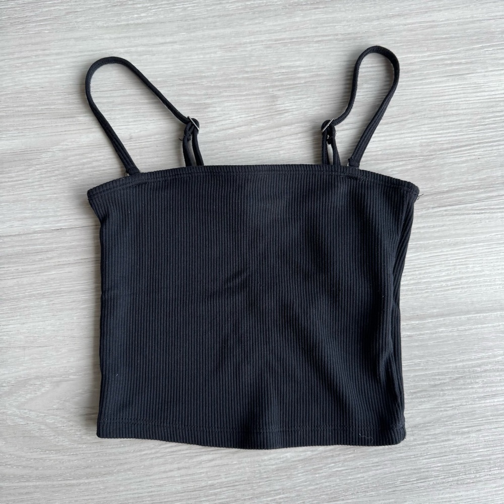 Black Ribbed Top